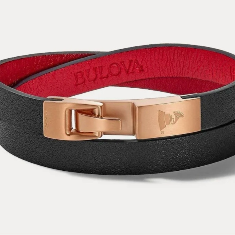 Bulova Latin Grammy Dual-Tone Leather Bracelet